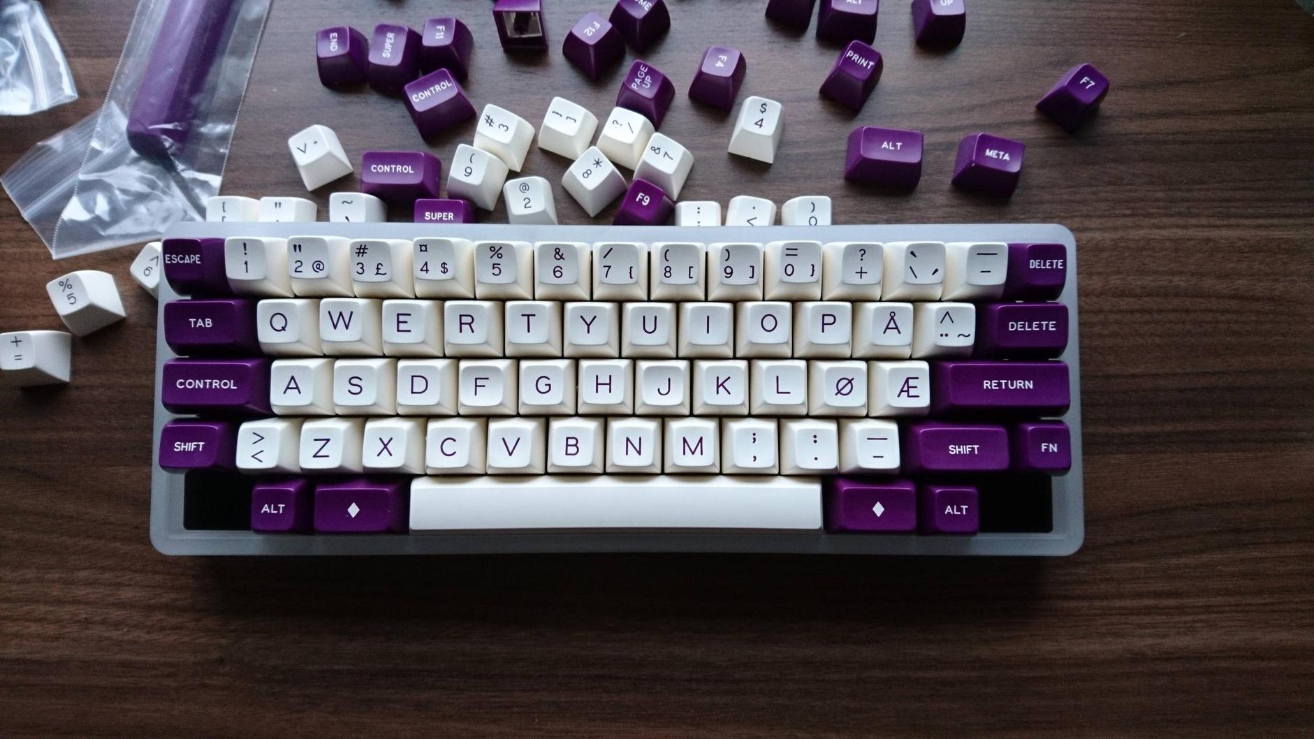Violet on Cream 奶紫ZF | Keycaps Info From Matrix